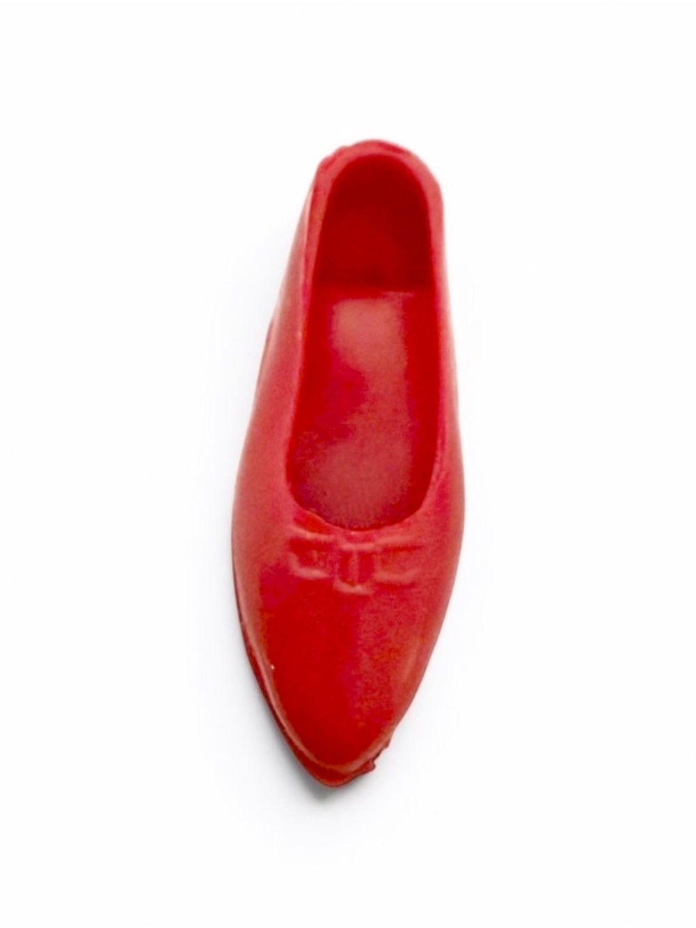 Vintage Ideal Tammy Doll Red Right Shoe Pump Heel Only, Hong Kong 1960's